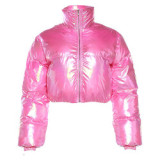 Custom Puffer Jacket Winter Warm Outwear Slim Coats Casual Windbreaker Quilted Jackets For Woman