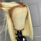 12A Human Hair Blonde 4/613 Bob 13*4 Frontal 200% Density WIG