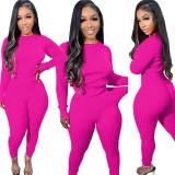 Winter thick pullover sweater 2 piece pant two piece set solid casual womens knit sweater two piece sets sweater pants set 2023