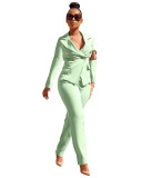 PH13306 New Style Winter Spring 2023 Women Clothes Double Breasted Suit Jacket Pants 2 Piece Set Women Lady Blazer Polyester