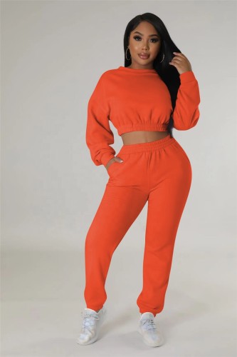 ZHEZHE Fall Winter 2023 Women Jogging Sweat Suit Set Custom Logo Plain Fleece Cropped  Women's Tracksuit Suit Sweatsuit Womens