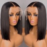 12A Brazilian Bob 13*4 Frontal Lace Wig 200% density real human hair