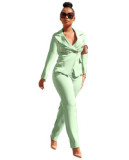 PH13306 New Style Winter Spring 2023 Women Clothes Double Breasted Suit Jacket Pants 2 Piece Set Women Lady Blazer Polyester