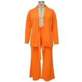 Women's Suits Set Elegant Clothing Autumn Winter Casual Two Piece Outfits Ladies Loose Plus Size Blazer Set Women Office Wear