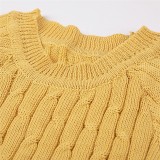 Winter thick pullover sweater 2 piece pant two piece set solid casual womens knit sweater two piece sets sweater pants set 2023
