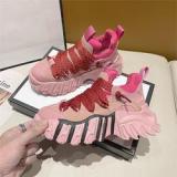 BUSY GIRL HR4816 Factory wholesale dropshipping women sneakers thick lace chunky sole colorful painting running shoes women