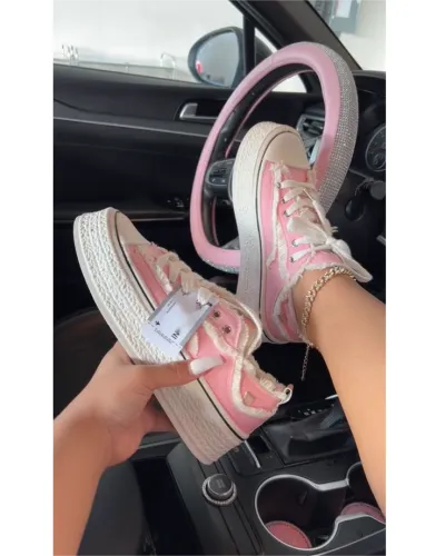 BUSY GIRL KL4532 Factory Custom Logo canvas trendy shoes High Quality shoes women casual shoes for women zapatillas-de-mujer