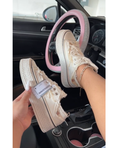 BUSY GIRL KL4532 Factory Custom Logo canvas trendy shoes High Quality shoes women casual shoes for women zapatillas-de-mujer