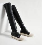 Luxury RO black thigh high boots female  platform designers boots women winter long over knee boots