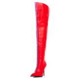 Red Pink Patchwork Big Wide Fit Size 47 Long Shoes Women's Pointed Toe Thigh High Boots Over The Knee Booties Customized Colors