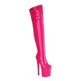 Super High Women Patent Thigh High Platform Shoes Ladies Over Knee Boots Stiletto Night Club Pole Dancer Long Booties