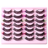 14 pairs Wholesale popular colored eyelashes from the original factory false eyelashes