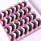 14 pairs Wholesale popular colored eyelashes from the original factory false eyelashes