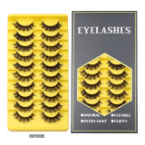 10 pairs Wholesale popular colored eyelashes from the original factory false eyelashes