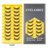 10 pairs Wholesale popular colored eyelashes from the original factory false eyelashes