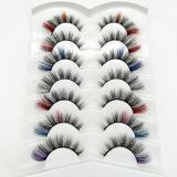 Wholesale popular colored eyelashes from the original factory false eyelashes