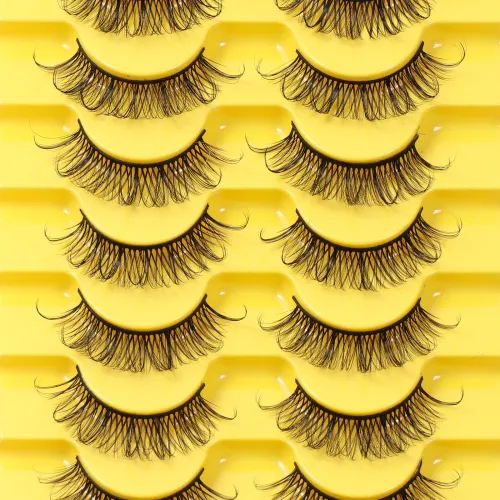 10 pairs Wholesale popular colored eyelashes from the original factory false eyelashes