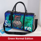 2022 Wholesale Customized Red Travel Organizer Bags Ladies Women Glitter Sequin Luggage Bags
