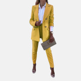 high quality boutique clothing women fall blazer suit and trouser pants two 2 piece set office lady work wear supplies for women