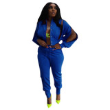 fall ladies women button up zipper jacket and pants jogging set women fall winter 2023 lounge casual wear clothing for women