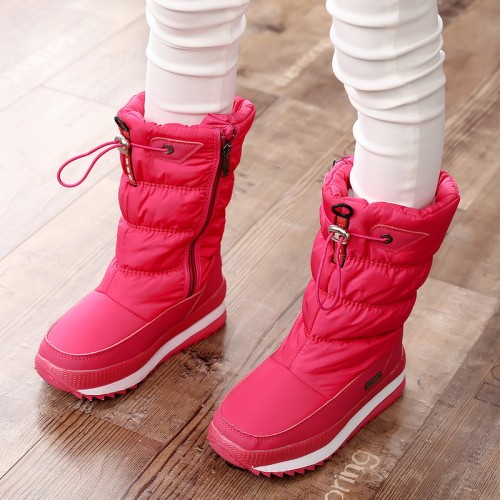 Wholesale Boys Kids Casual Plush Cotton Shoes Girl Children's High Top Winter Long Snow Boots Factory Price
