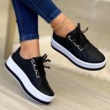 Lightweight Breathable Walking Shoes Thick Lace-up Sneakers For Women Fashionable Women's Casual Shoes
