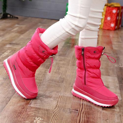 Wholesale Boys Kids Casual Plush Cotton Shoes Girl Children's High Top Winter Long Snow Boots Factory Price