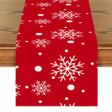 New Christmas Table Flag Linen  Print Snowman Old Man Table Mat Christmas Table Decoration