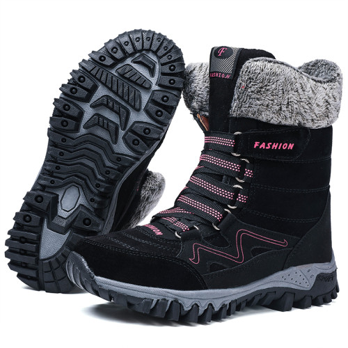 OEM China Manufacturer Wholesale Anti Slip Waterproof Outisde Fur Outdoor Warm Snow Boots Winter Snow Boots Shoes for Women
