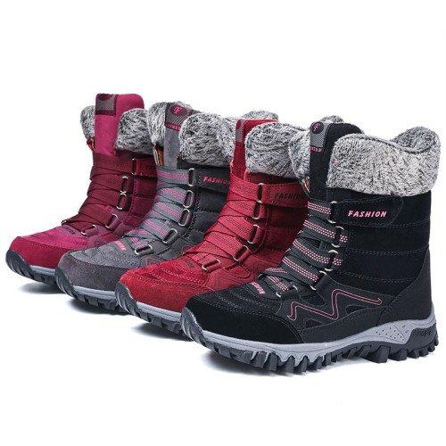 OEM China Manufacturer Wholesale Anti Slip Waterproof Outisde Fur Outdoor Warm Snow Boots Winter Snow Boots Shoes for Women