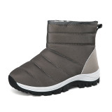 New models wholesale genuine leather ankle boots woman outdoor waterproof snow bootie ankle slip-on fashion white low prices