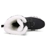 Womens sheo Snow Sneakers Faux Fur Winter Ankle Snow Booties Warm Outdoor Hiking Shoes large size snow boots