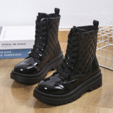 Hot selling women's leather Martin boots for autumn new mid length fashion women's boots