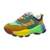 Women's thick bottom color big size old dad shoes new colorful casual shoes sneakers
