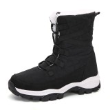 Womens sheo Snow Sneakers Faux Fur Winter Ankle Snow Booties Warm Outdoor Hiking Shoes large size snow boots