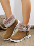 New Fall Boots Women's Shoes 2023 New brown women's work boots Warm side zippers Wool bare feet and boots