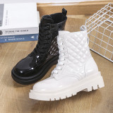 Hot selling women's leather Martin boots for autumn new mid length fashion women's boots
