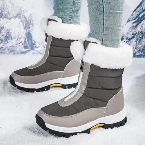 Manufacturers wholesaleby new fashion winter snow boots for woman Thickened plush waterproof platform snow boots 2023