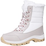 New Arrival Outdoor Snow Boots Female Warm Shoes Platform Winter Waterproof Non-Slip Light Mid-Calf Hiking Boots For Women