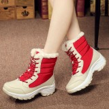 New Arrival Outdoor Snow Boots Female Warm Shoes Platform Winter Waterproof Non-Slip Light Mid-Calf Hiking Boots For Women