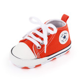 Free samples Hot selling wholesale canvas unisex baby toddler walking shoes soft sole prewalkers sneakers