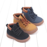 2023 Factory New Arrival Kid Shoes Casual Lace up Outdoor Walking Shoes Rubber Sole Anti-slip Spring and Autumn Kid New Fashion