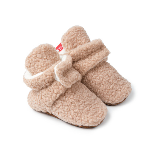 Wholesale Newborn Cribs Socks Warm Fleece Winter Indoor First Walkers Breathable Soft Sole Girls Boys  Baby Booties