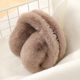 Wholesale high quality fashion cute soft fluffy thicken fur warm winter folding women earmuffs