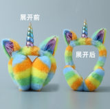 Wholesale Fashion Trendy Ear Warmer Furry Colorful Personalized Funny Cartoon Unicorn Cute Adult Unisex Ear Muffs
