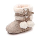 Winter Style Multicolor Cute Baby Warm Shoes Cotton Baby Boots Wholesale Fur Toddler Casual Walking Winter Shoes