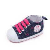 Baby Canvas Shoes Fashion High Quality Soft Cotton Anti-slip Lace up Casual Baby Shoes Spring and Autumn for 0-18 Month 2023 New