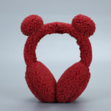 Tiktok Cute Bear Ears Plush Earmuffs Cartoon Animals Winter Warm Ear Warmers Women Men Faux Furry Earmuffs Headband Ear Covers
