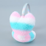 Plush Animal Earmuffs Kawaii Winter Fleece Headband Faux heart rainbow Muffs Soft Fluffy Earmuffs