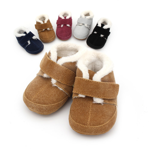 Wholesale Newborn 0-24 Months Baby Winter Warm Fur Snow Boots Baby Booties Anti-slip Infant Boys Girls Bootie Shoes